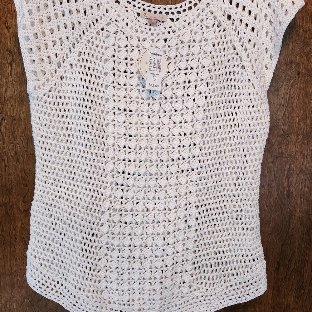cap sleeve white sweater